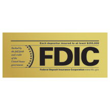 FDIC Sign Wall mount Surface Print