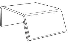 Acrylic Riser with Sign Holder - 6.5w x 3.25h