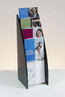 Acrylic Counter Brochure Holder (4-Pocket 4-Tiered)