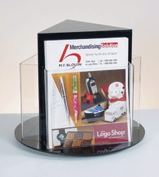 3-Sided Rotating Literature Holder - 8-1/2w x 11h