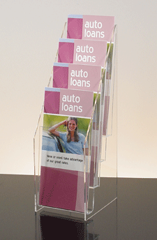 Acrylic Pamplet Holder (4-Pocket, 4-Tiered)