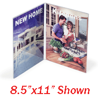 Clear Acrylic Bi-fold Sign Holder