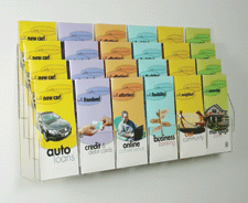 Wall Acrylic Brochure Holders (24-Pocket, 4-Tiered)