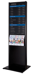 Contemporary Floor Display with 22w x 36h Rate Display(s)