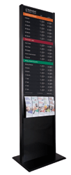 Contemporary Floor Display with 22w x 48h Rate Display(s)