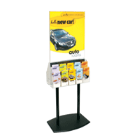 2-Sided Black and Clear Acrylic Poster Stand