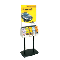 2-Sided Black and Clear Acrylic Poster Stand
