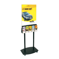2-Sided Black and Clear Acrylic Poster Stand