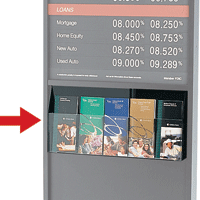 Acrylic Literature Dispenser with Magnetic Backer, 5-Pockets