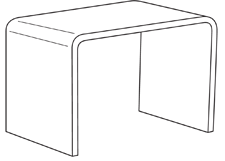 Long Acrylic Riser - 21w 14h x 14d