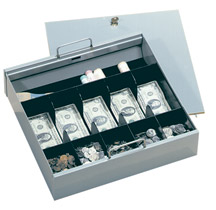 Multi-Compartment Currency and Coin Tray with Cover