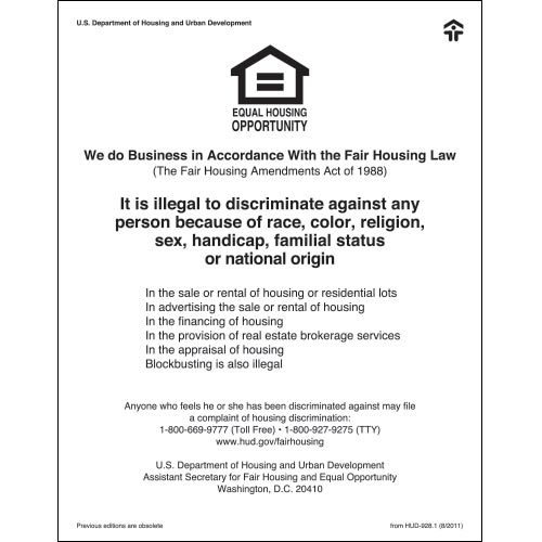 equal housing opportunity rental application