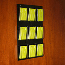 9 Pocket Wall Mount Business Card Holders