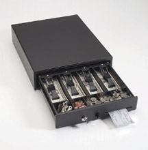 Compact Black Locking Cash Drawer
