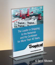 Clear Acrylic Sign Holder - Bottom Loading