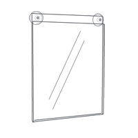 Clear Acrylic Glass Mounted Sign Holder