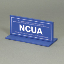 Counter T-Stand for NCUA - 7w x 3h