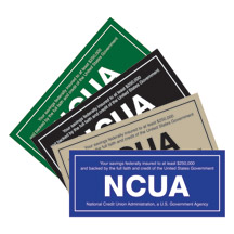 1-Sided Custom Interior NCUA Decal - 7w x 3h