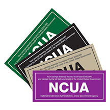 2-Sided Custom NCUA Decal - 7w x 3h