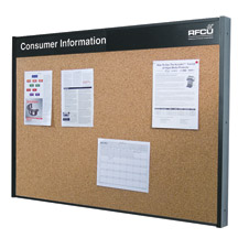 Cork Bulletin Wall Display - 44w x 32h with 4h Header
