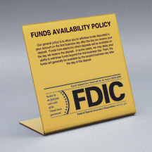 Funds Availability Policy - 7w x 6.5h