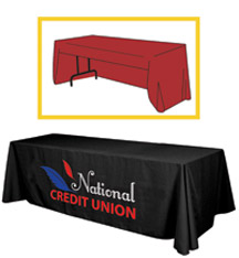 8ft Economy Polytwill Throw - 3 Color Imprint