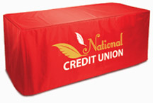 6ft Fitted PolyTwill Table Cover - 2 Color imprint