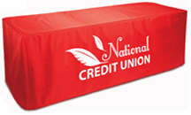 8ft Fitted Polyester Twill Table Cover - 1 color imprint