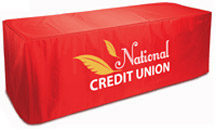 8ft Fitted PolyTwill Table Cover - 2 Color imprint