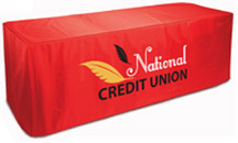 8ft Fitted PolyTwill Table Cover - Full Color imprint