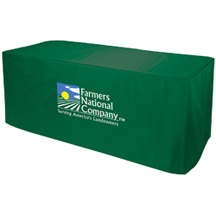 8ft Economy EZ Clean Nylon Table Cover - Full Color Imprint