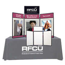 Duo Sided Display, Fabric/Dry Erase Panels