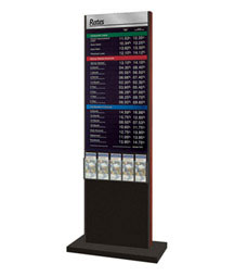 2-Sided Contemporary Metal Kiosk with Printed Header