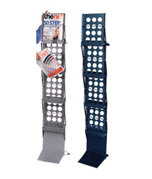 4 Pocket Fold Flat Literature Dispenser, One Sided