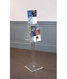 8-Pocket Contemporary Acrylic Display Floor Frame