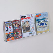 6-Pocket Wall Brochure Holder with Adjustable Dividers