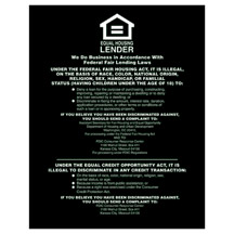 Equal Housing Lender (FDIC Banks)  -  11w x 14h Magnetic