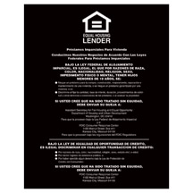 Equal Housing Lender (FDIC Banks) SPANISH - 11w x 14h Magnetic