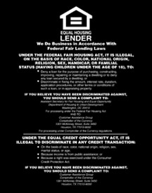 Equal Housing Lender (National Banks) - 11w x 14h Magnetic