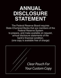 Annual Disclosure Statement (FDIC - Federal Reserve) - 11w x 14h Magnetic