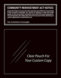 Community Reinvestment Act (Comptroller of Currency) - 11w x 14h Magnetic