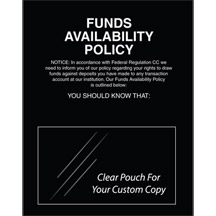 Funds Availability Policy - 11w x 14h Magnetic