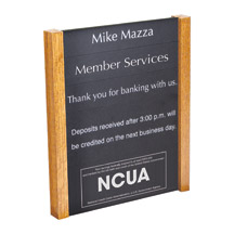 Classic Teller Information Sign for Wall - 7w x 11h