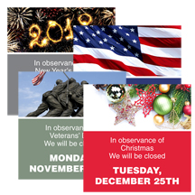 Set of (10) Full-Color Holiday Signs, 8-1/2sq