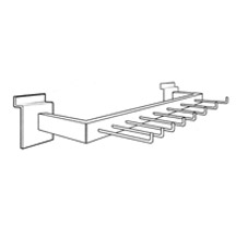 Chrome Slatwall Tie Bar, 7in Projection