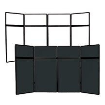 8ft Duo Sided Display w/ Dry-Erase and Fabric Panels