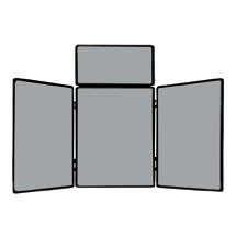 4ft Duo-Sided Display with 2-Sided Fabric Panels