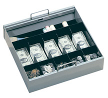 Multi-Compartment Currency and Coin Tray