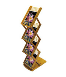 Bamboo 4-Tier Literature Display