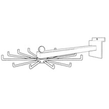Chrome Revolving Slatwall Belt/Tie Display